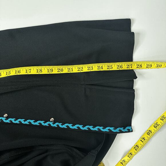 Ming Wang Blazer Womens XL Black Slinky Sweater Career Office Slinky - Picture 11 of 12